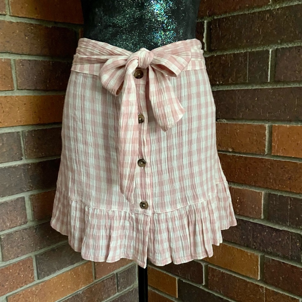 Topshop Rose Gingham Miniskirt - Picture 5 of 15